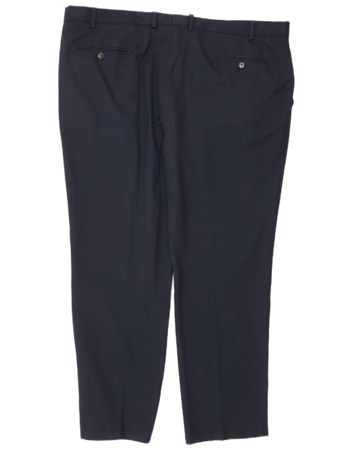 Marks & Spencer Herren-Anzughose mit maßgeschneiderter Passform, W44, L31, marineblaue Wolle