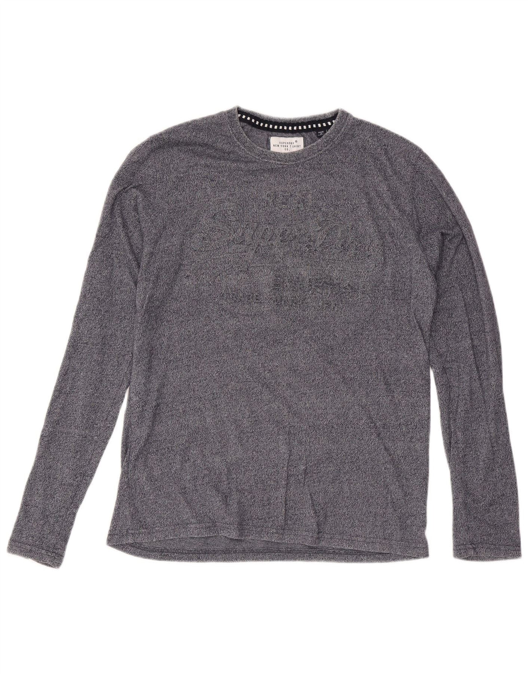 Superdry Herren Graphic Top Langarm Large Grau meliert