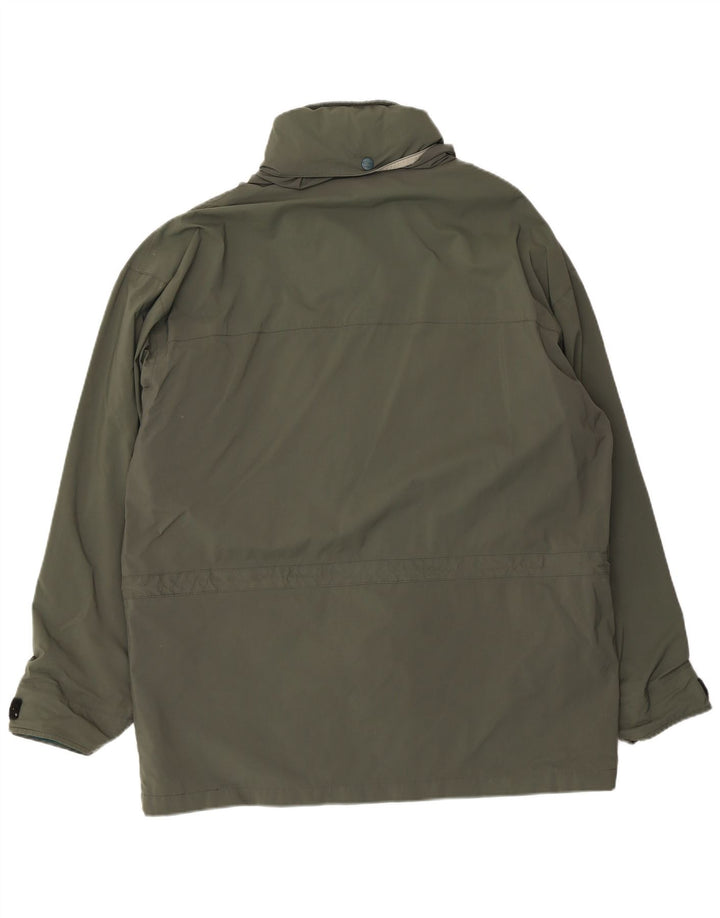 L.L.Bean Herren-Utility-Jacke mit Kapuze, UK 40, Größe L, Khaki, Nylon