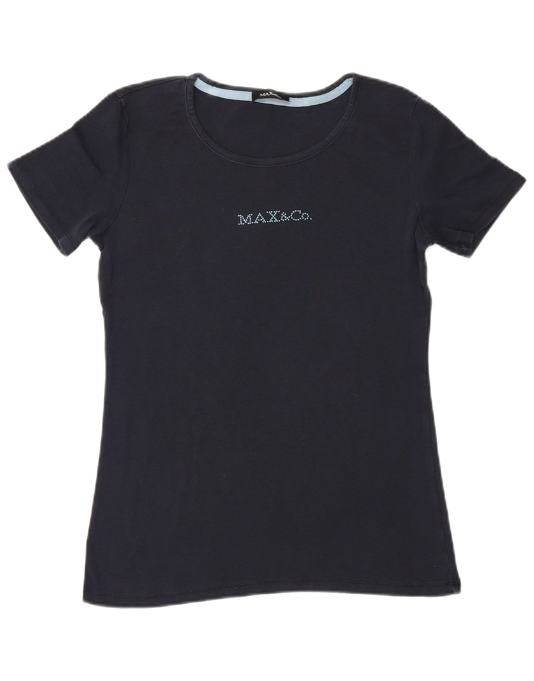 Max & Co. Grafik-T-Shirt für Damen, UK 10, Größe S, Marineblau