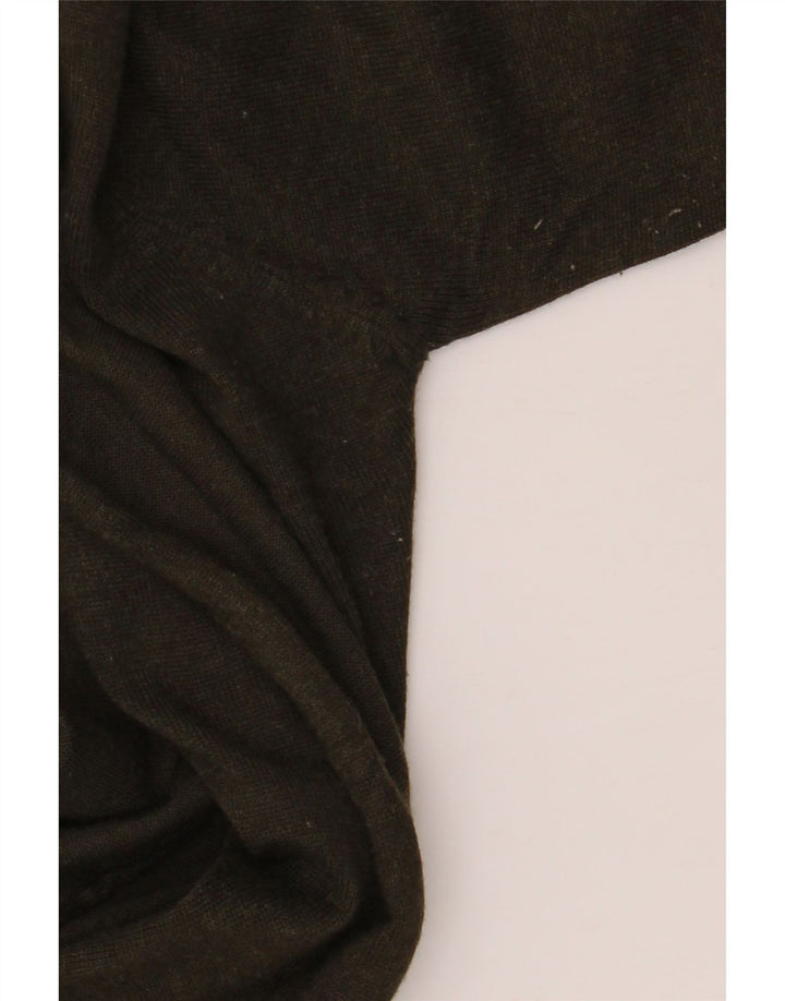 Offener Strickjackenpullover für Damen von ZARA, Gr. 10, klein, Khaki, Viskose