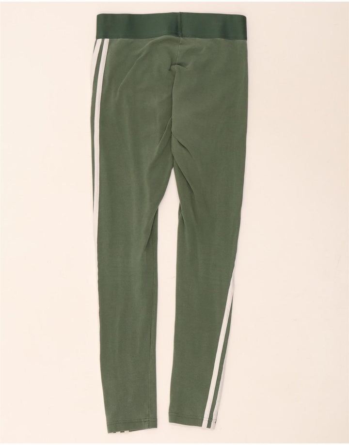 Adidas Damen Leggings UK 8/10 Small Grüne Baumwolle