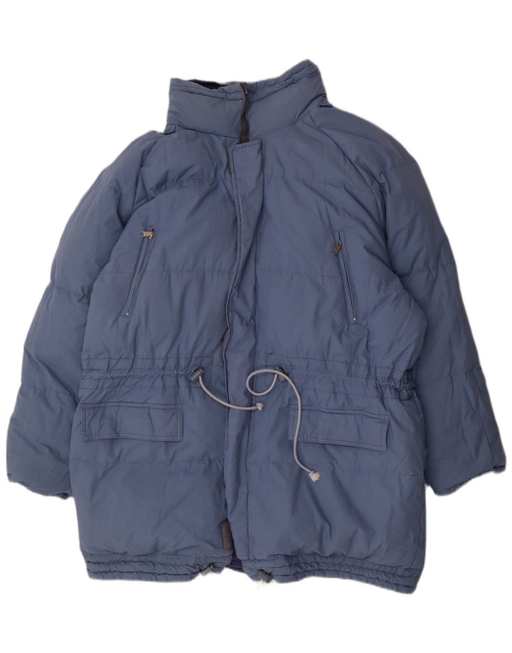 DIADORA Herren Loose Fit Reversible Wattierte Jacke UK 38 Mittelblaue Baumwolle