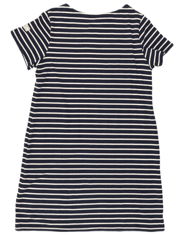 JOULES Damen T-Shirt-Kleid UK 46, groß, marineblau, gestreift, Baumwolle, nautisch