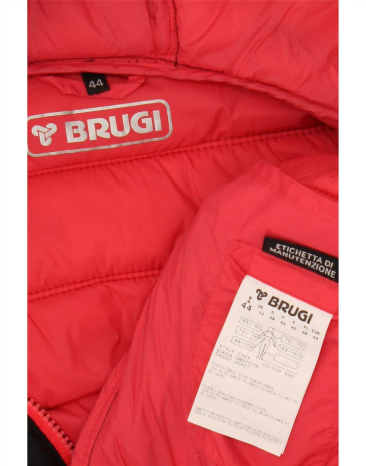 Brugi Wattierte Damenjacke mit Kapuze, UK 12, mittelschwarz, Polyamid