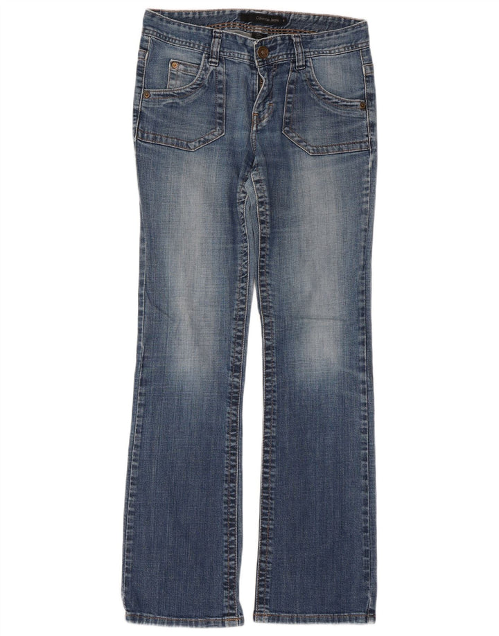 CALVIN KLEIN Damen Bootcut Jeans US 6 Small W32 L30 Blaue Baumwolle