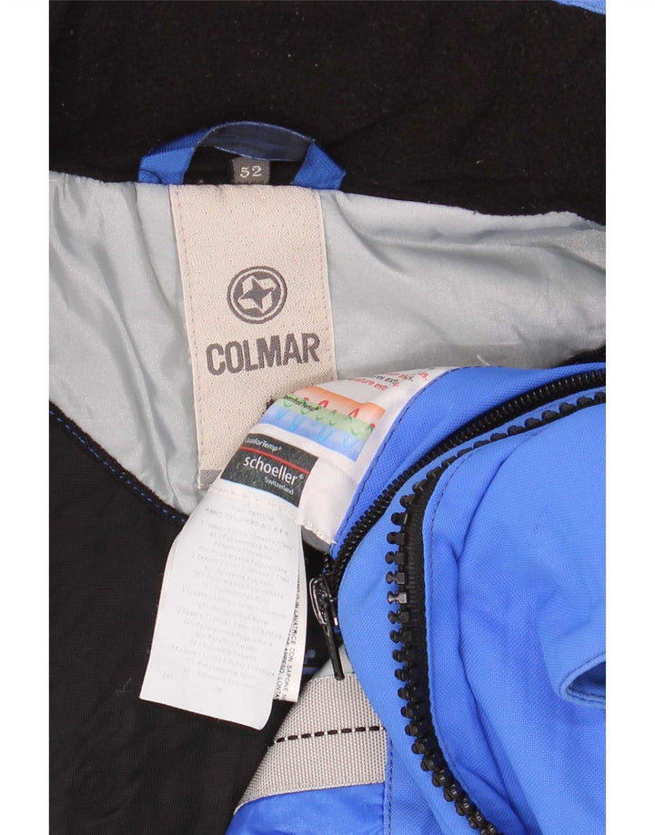 Colmar Herren-Skijacke mit Kapuze, EU 52, groß, blaues Colourblock-Polyamid