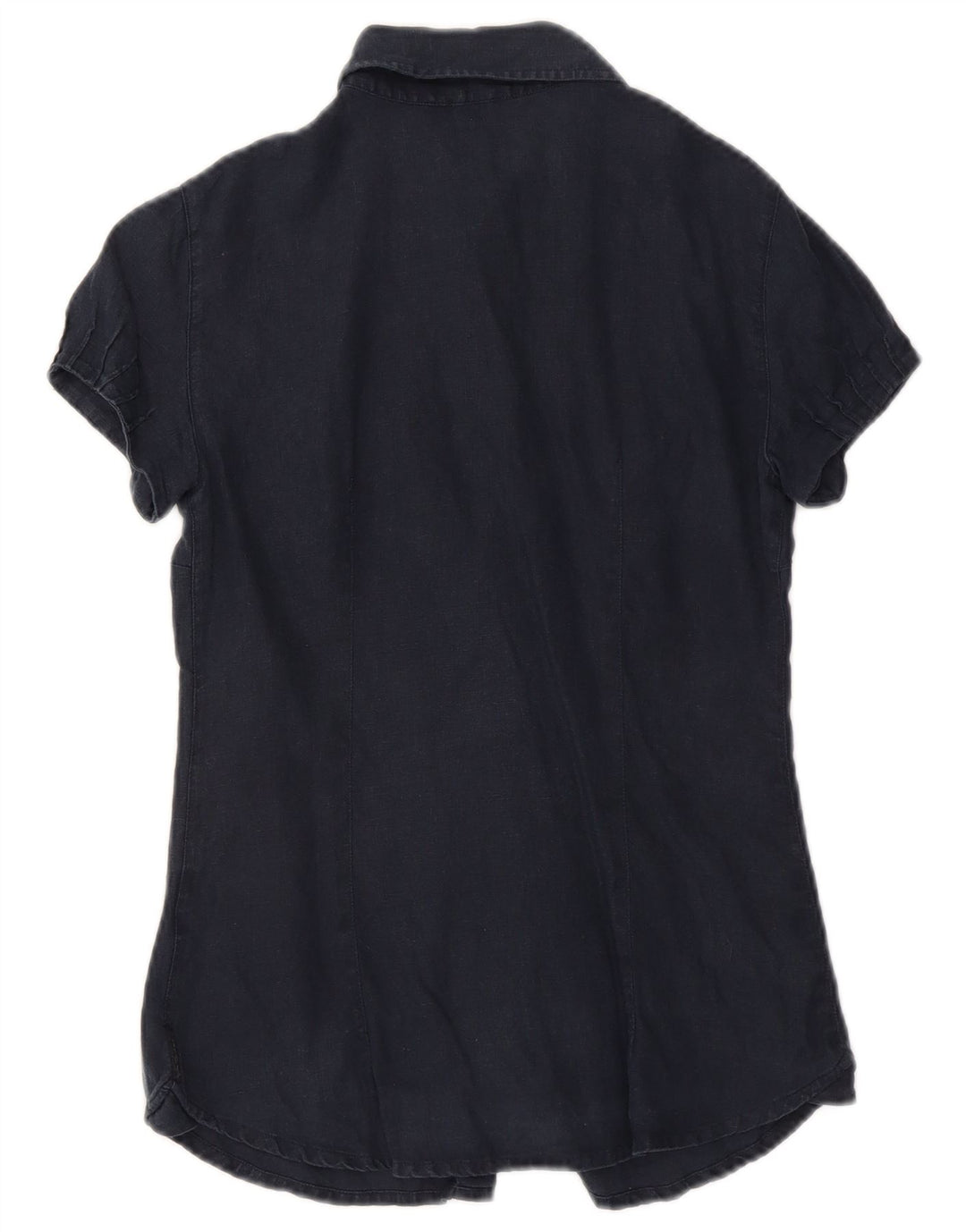 Armani Damen Kurzarmhemd UK 10 Small Marineblau