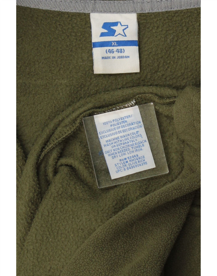 STARTER Mens Fleece Jacket UK 46/48 XL Green Polyester Vintage Starter and Second-Hand Starter from Messina Hembry 
