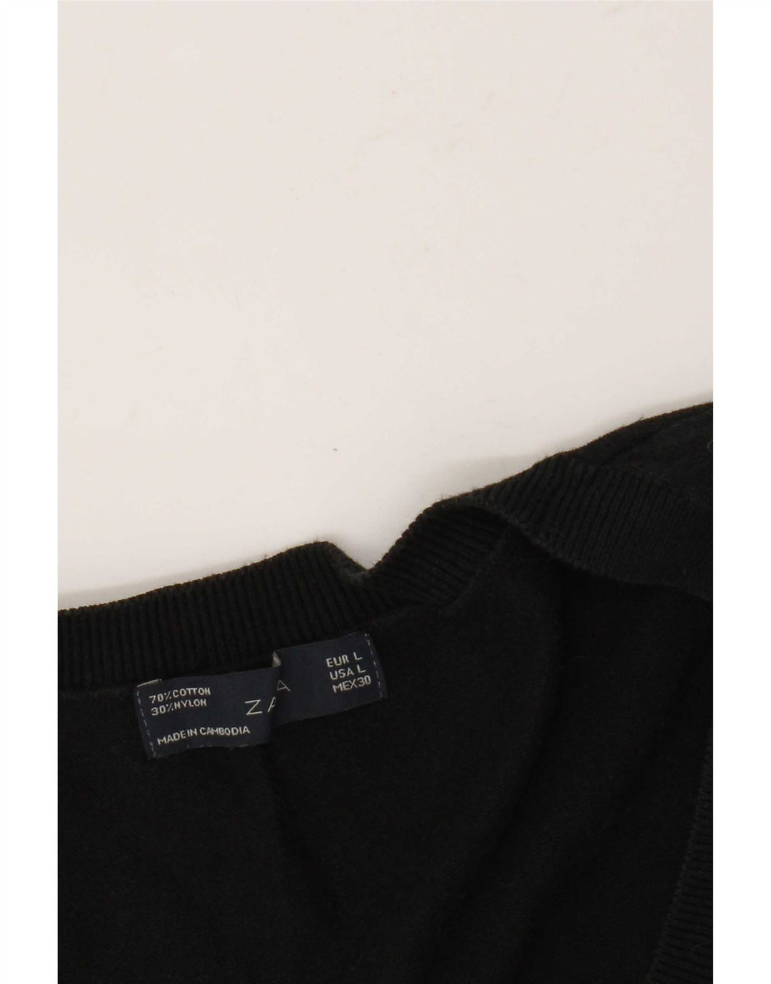 Zara Damen T-Shirt Top UK 14 Large Schwarz