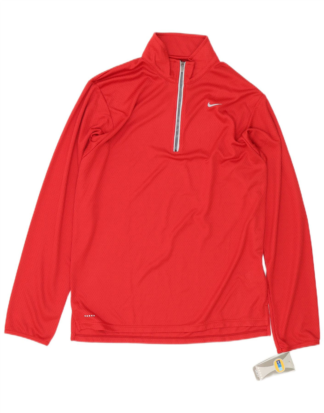 Nike Herren-Pullover-Trainingsanzugoberteil mit Reißverschluss und Halsausschnitt, UK 39/41, mittelrotes Polyester