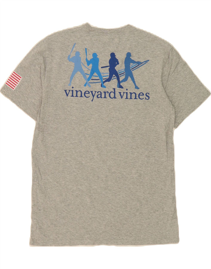 VINEYARD VINES Mens Graphic T-Shirt Top Small Grey Cotton Vintage Vineyard Vines and Second-Hand Vineyard Vines from Messina Hembry 