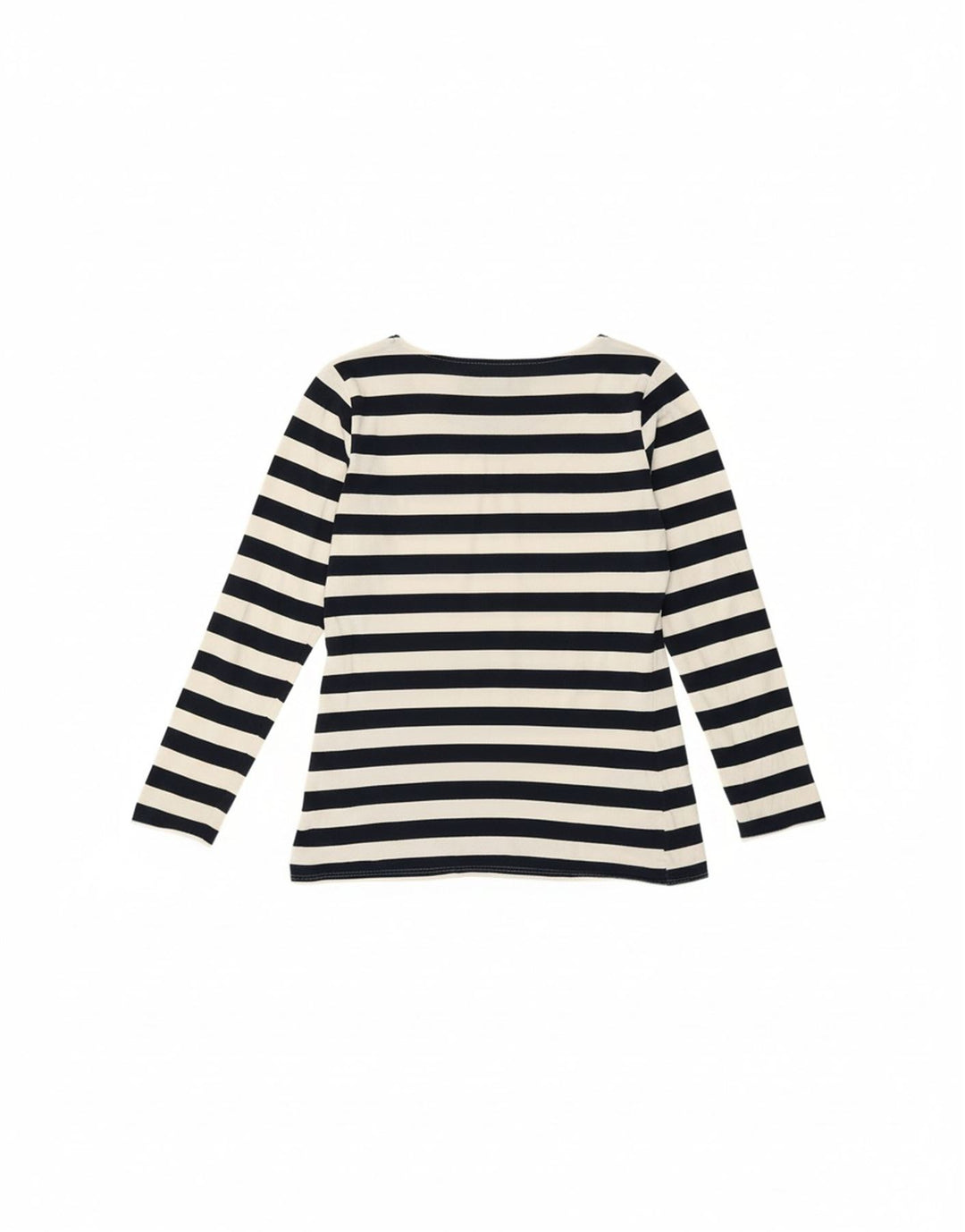 VINTAGE Womens Casual Top Long Sleeve IT 42/44 Medium Navy Blue Striped