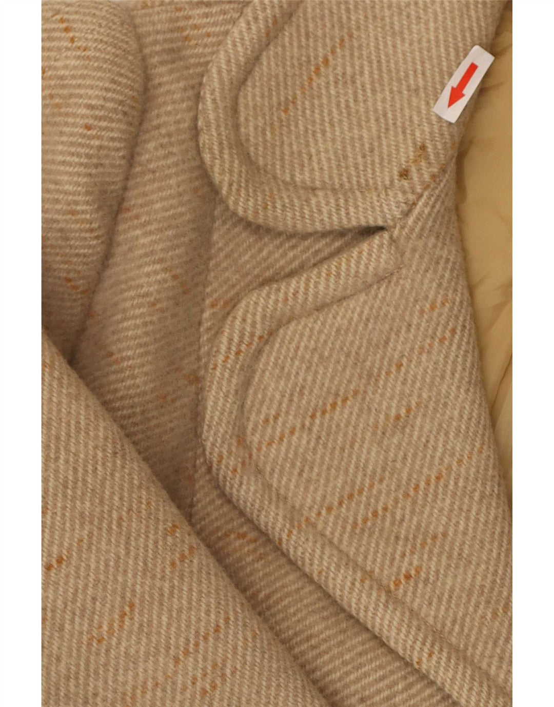 Vintage Damen Mantel UK 10 Small Beige Flecked
