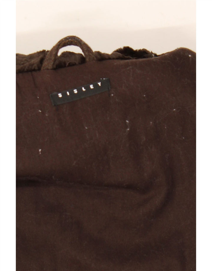 Sisley Herren Pea Coat IT 50 Large Braun gestreift