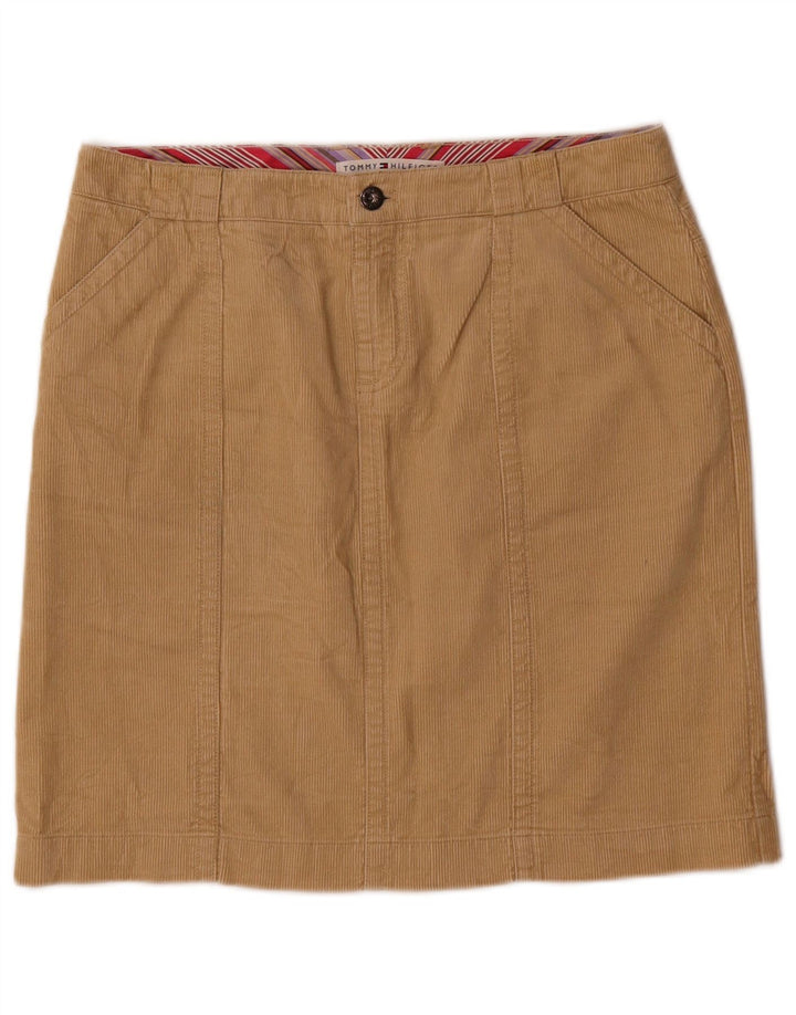 Tommy Hilfiger Damen Cordrock US 8 Medium W32 Beige Baumwolle