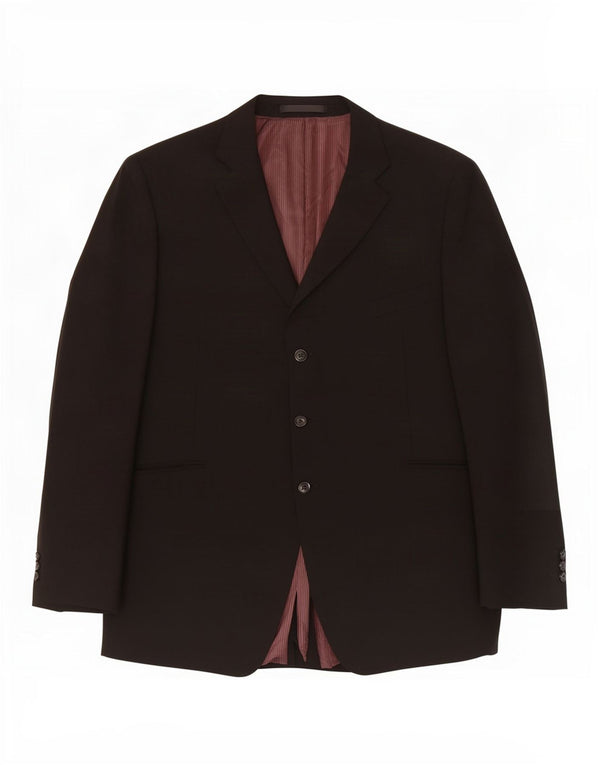 Marks & Spencer Herren-Blazer mit 3 Knöpfen, UK 50, 3XL, Schwarz, Polyester