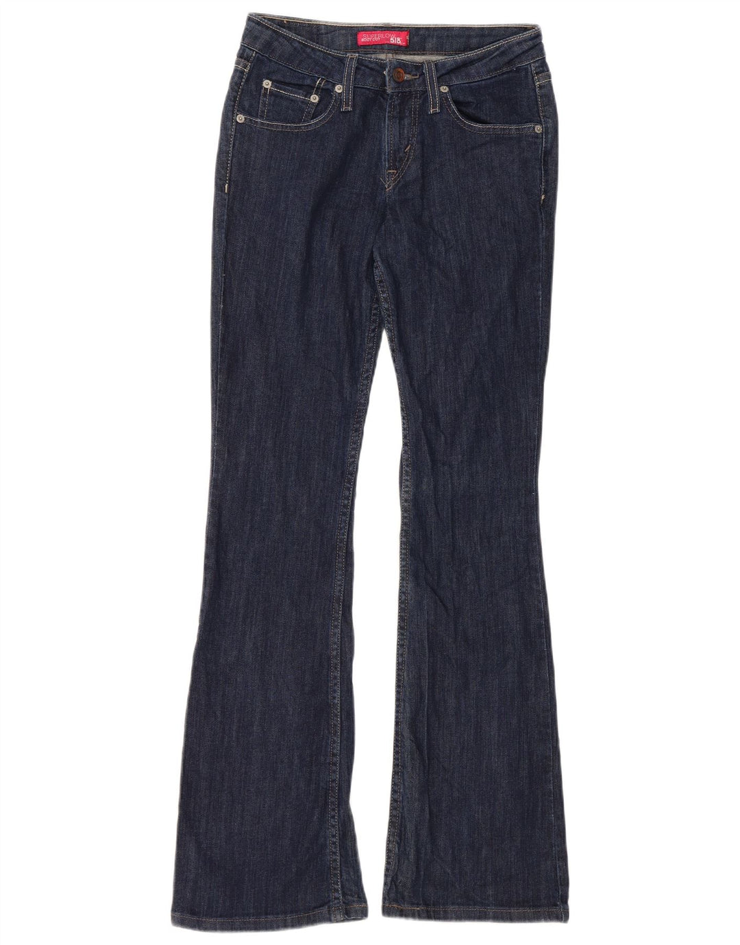 Levi's Damen 518 Super Low Bootcut Jeans US 3 Small W28 L31 Marineblau