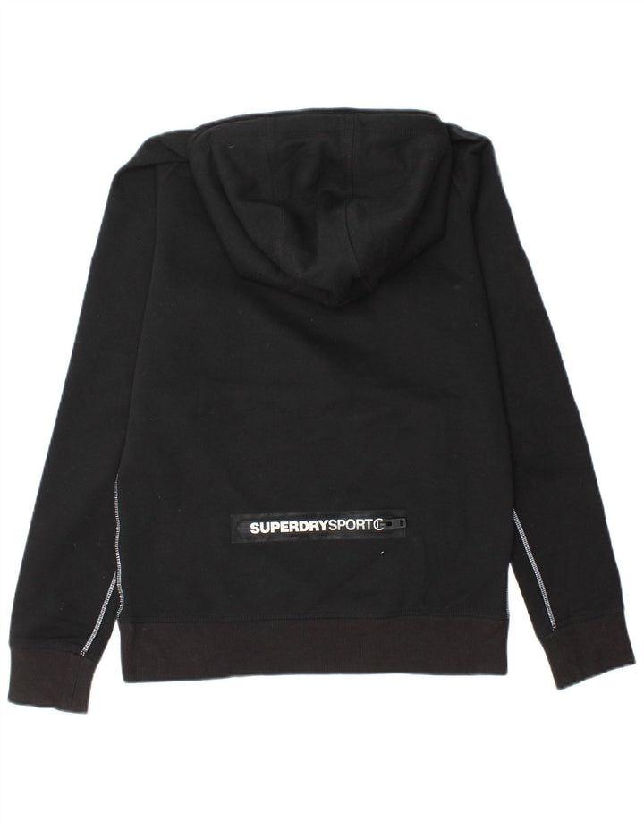 SUPERDRY Herren-Kapuzenpullover mit Grafik, Mittelschwarzes Polyester