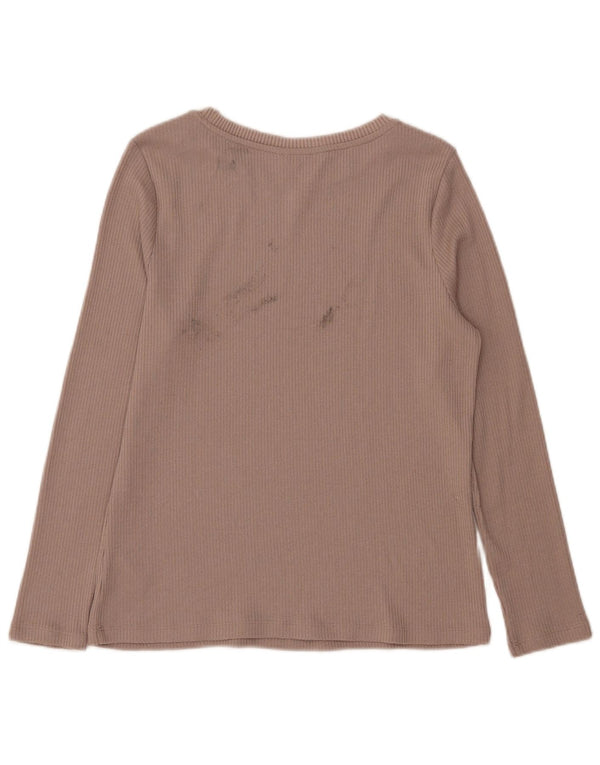 Marks & Spencer Damen Top Langarm UK 14 Medium Beige Polyester