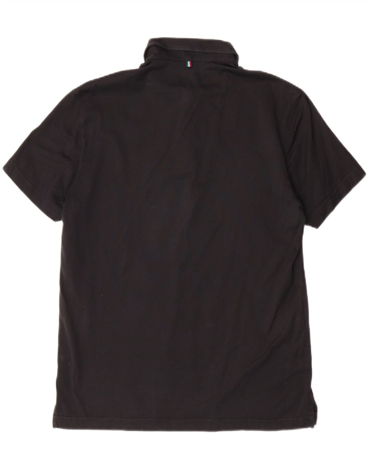 NERO GIARDINI Mens Polo Shirt IT 48 Medium Black Cotton