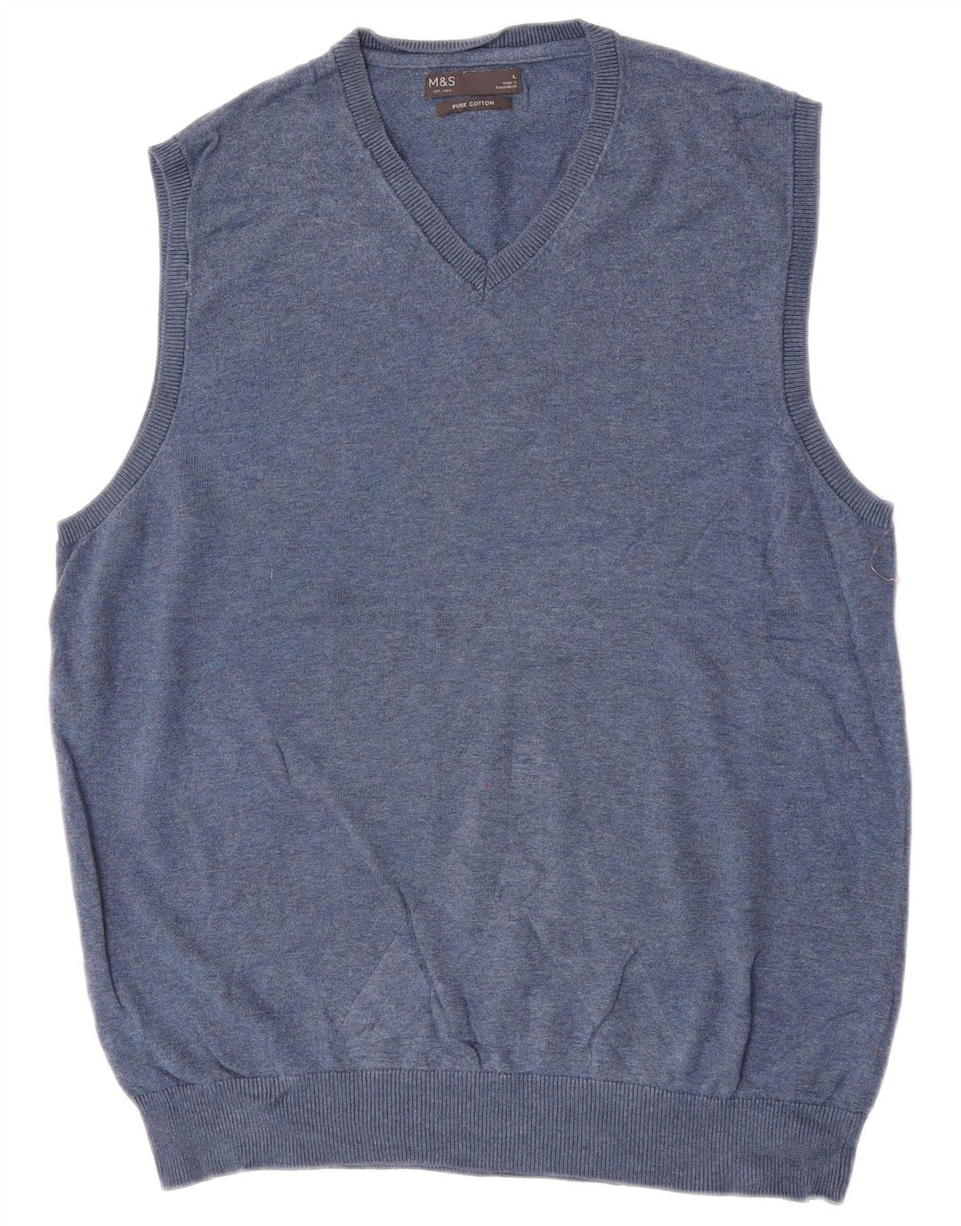 MARKS & SPENCER Herren Weste Tank Top Große blaue Baumwolle