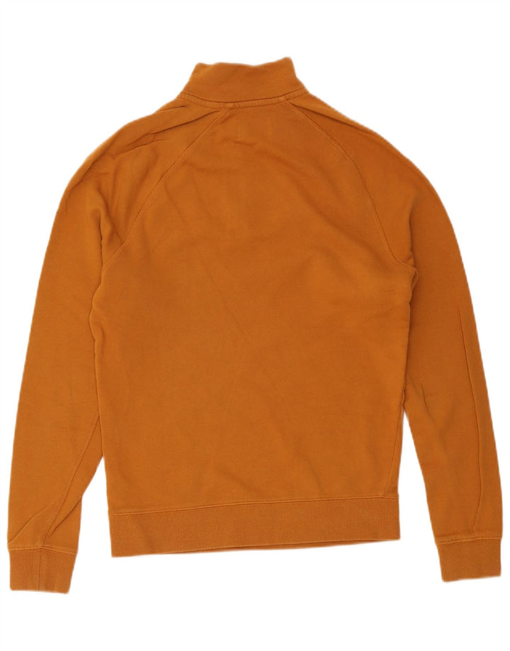Farah Herren-Sweatshirt mit Reißverschluss am Hals, klein, aus gelber Baumwolle