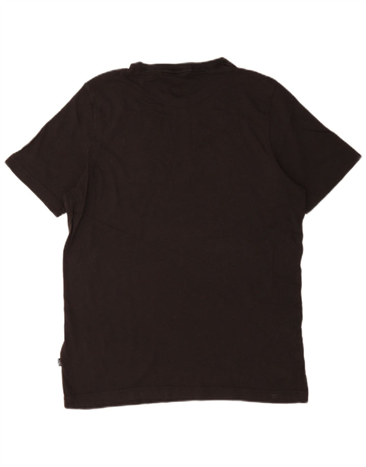 Puma Herren Grafik T-Shirt Top Mittelschwarz Baumwolle