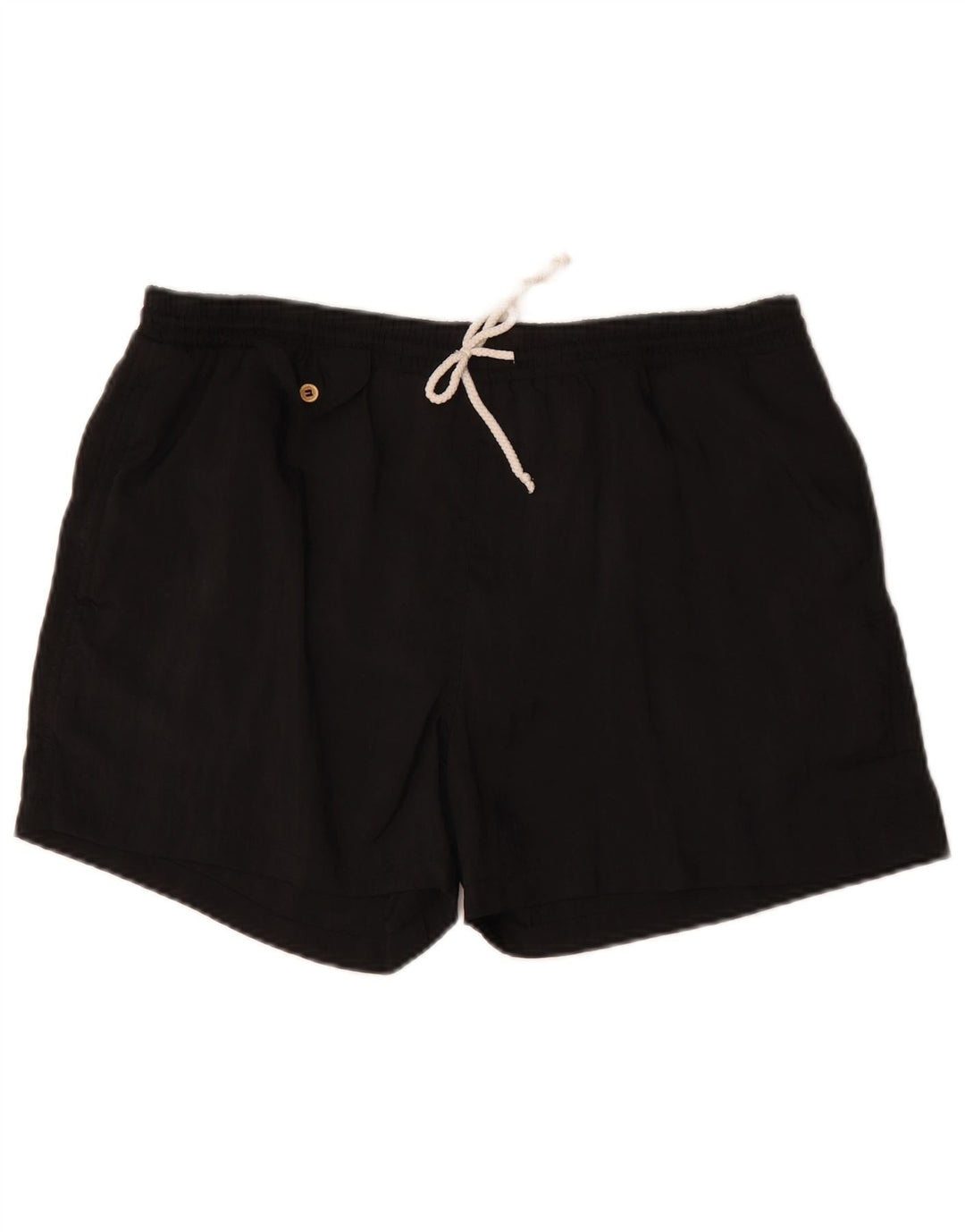 VINTAGE Herren-Sportshorts, groß, aus schwarzem Polyamid