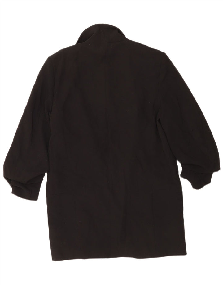 Zara Damen offene übergroße Blazerjacke UK 6 XS Schwarz Polyester
