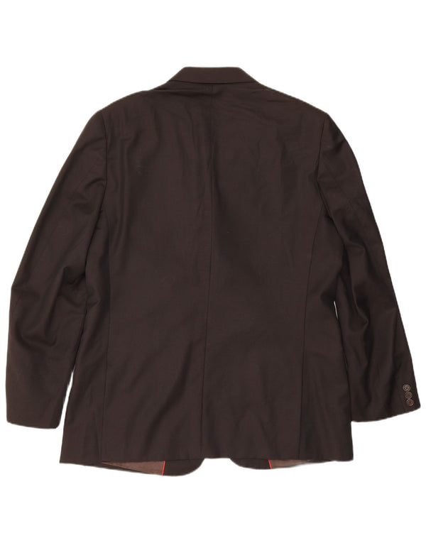 Massimo Dutti Herren-Blazer mit 3 Knöpfen, UK 42, XL, braune Wolle