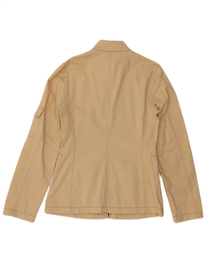 BENETTON Damen Utility-Jacke IT 42 Mittelbeige Baumwolle