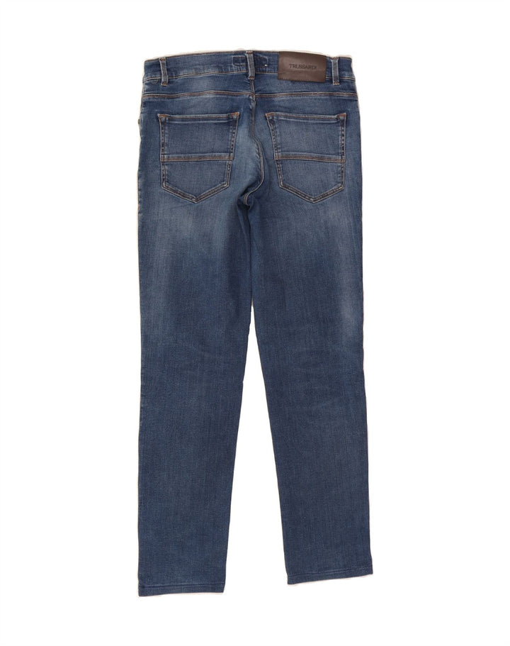 TRUSSARDI Womens Slim Jeans W32 L31 Blue Cotton Vintage Trussardi and Second-Hand Trussardi from Messina Hembry 