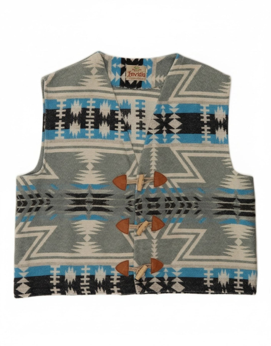 Vintage Herren Weste XL Grau Fair Isle