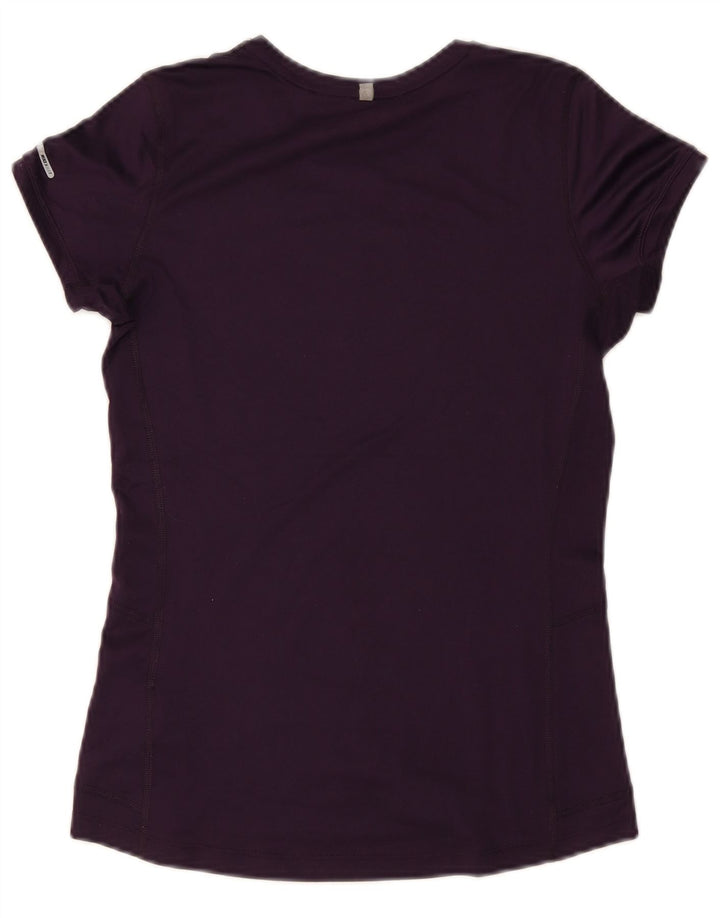 Nike Damen Dri Fit T-Shirt Top UK 8 Small Lila Polyester