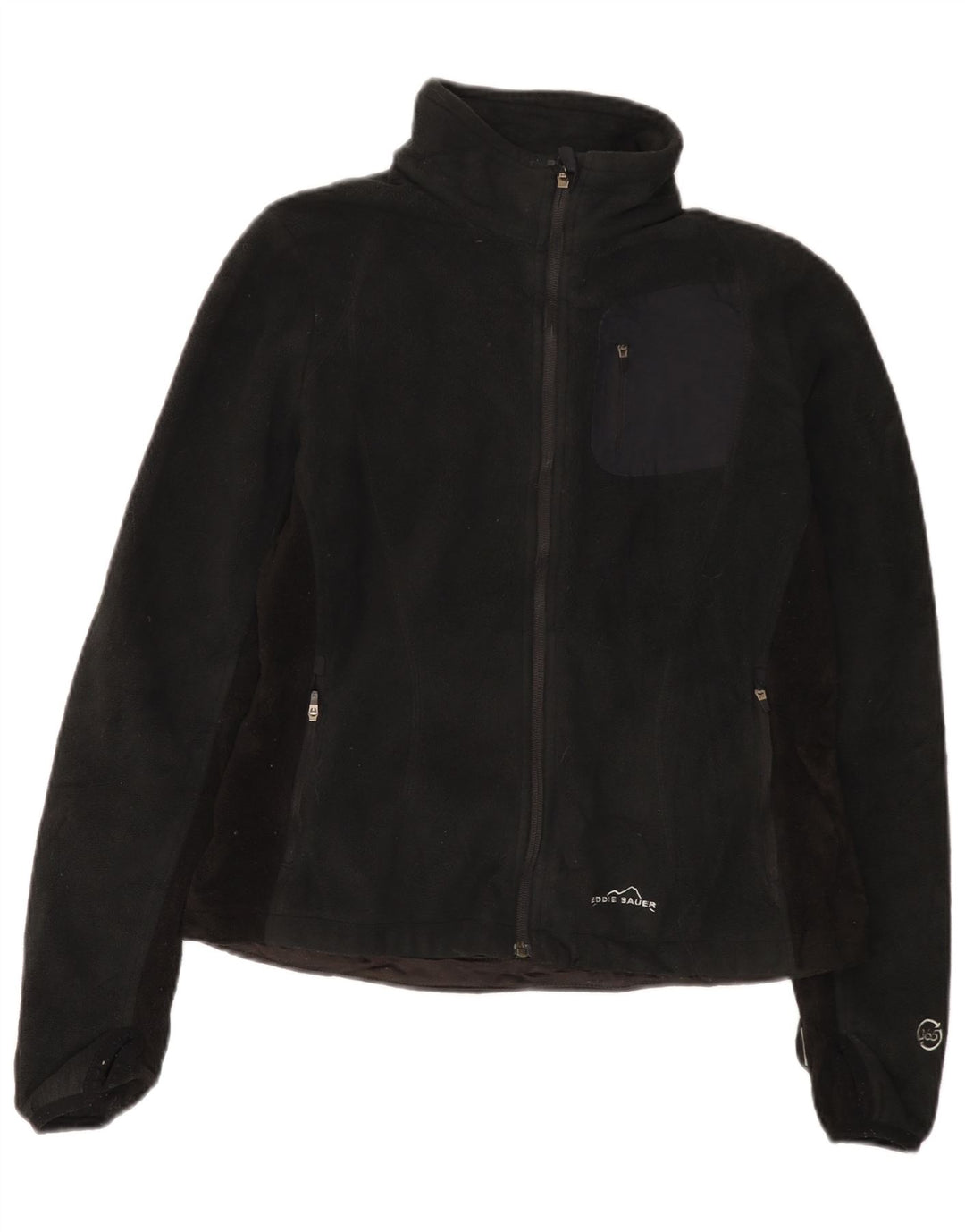 Eddie Bauer Damen Fleecejacke UK 14 Medium Schwarz Polyester