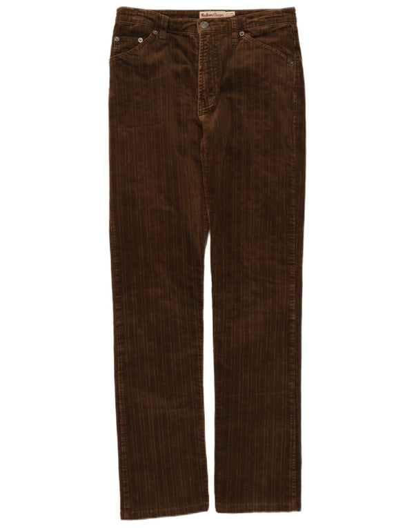 Marlboro Classics Damen Slim Cordhose W28 L30 Braune Baumwolle
