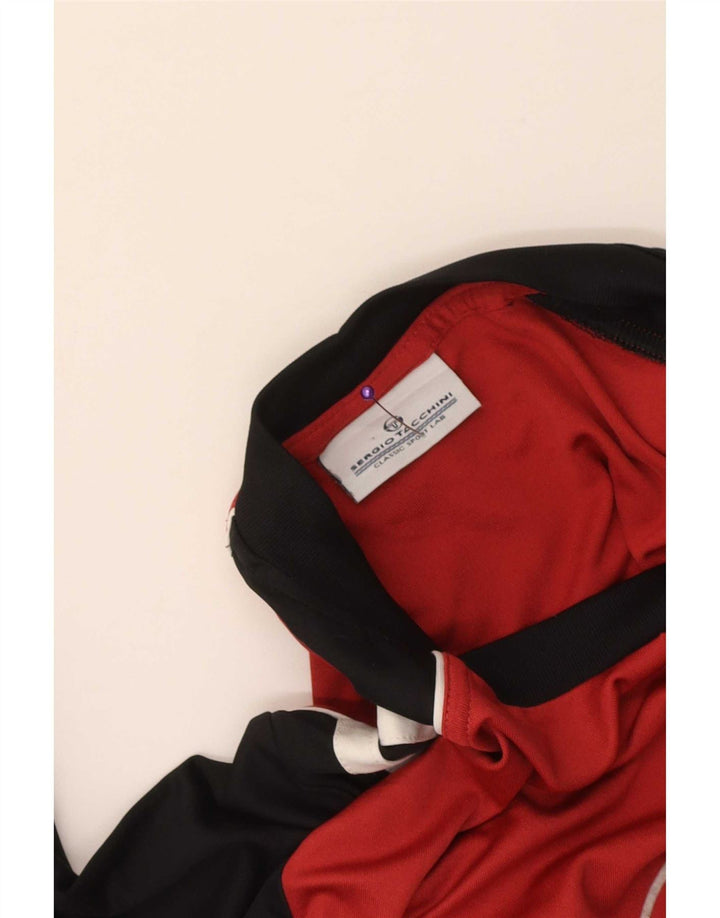 Sergio Tacchini Herren-T-Shirt mit Grafik, Größe S, Rot, Farbblock