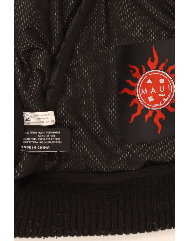 Maui and Sons wattierte Herrenjacke mit Kapuze, UK 38, mittelschwarz, Polyamid