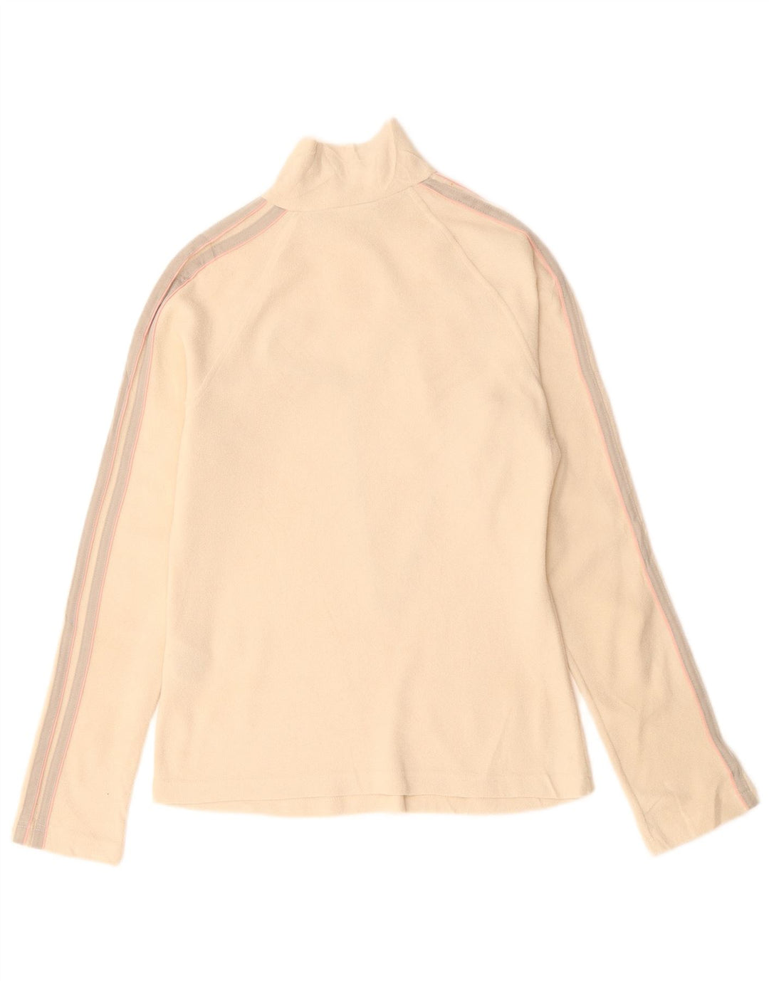 Adidas Damen-Fleecepullover mit Reißverschluss, UK 14, Größe L, Beige, Polyester