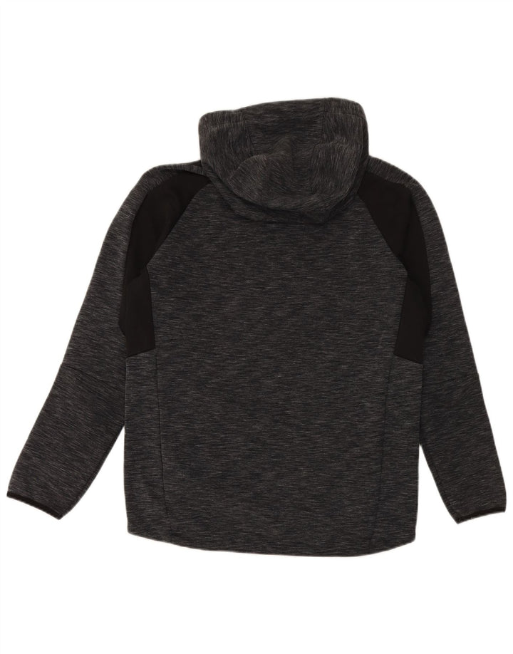 Puma Herren Kapuzenpullover aus mittelgrau gefleckter Baumwolle
