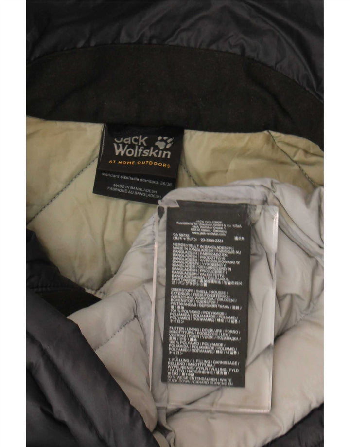 Jack Wolfskin Damen Wattierter Mantel UK 8/10 Small Grau Polyamid