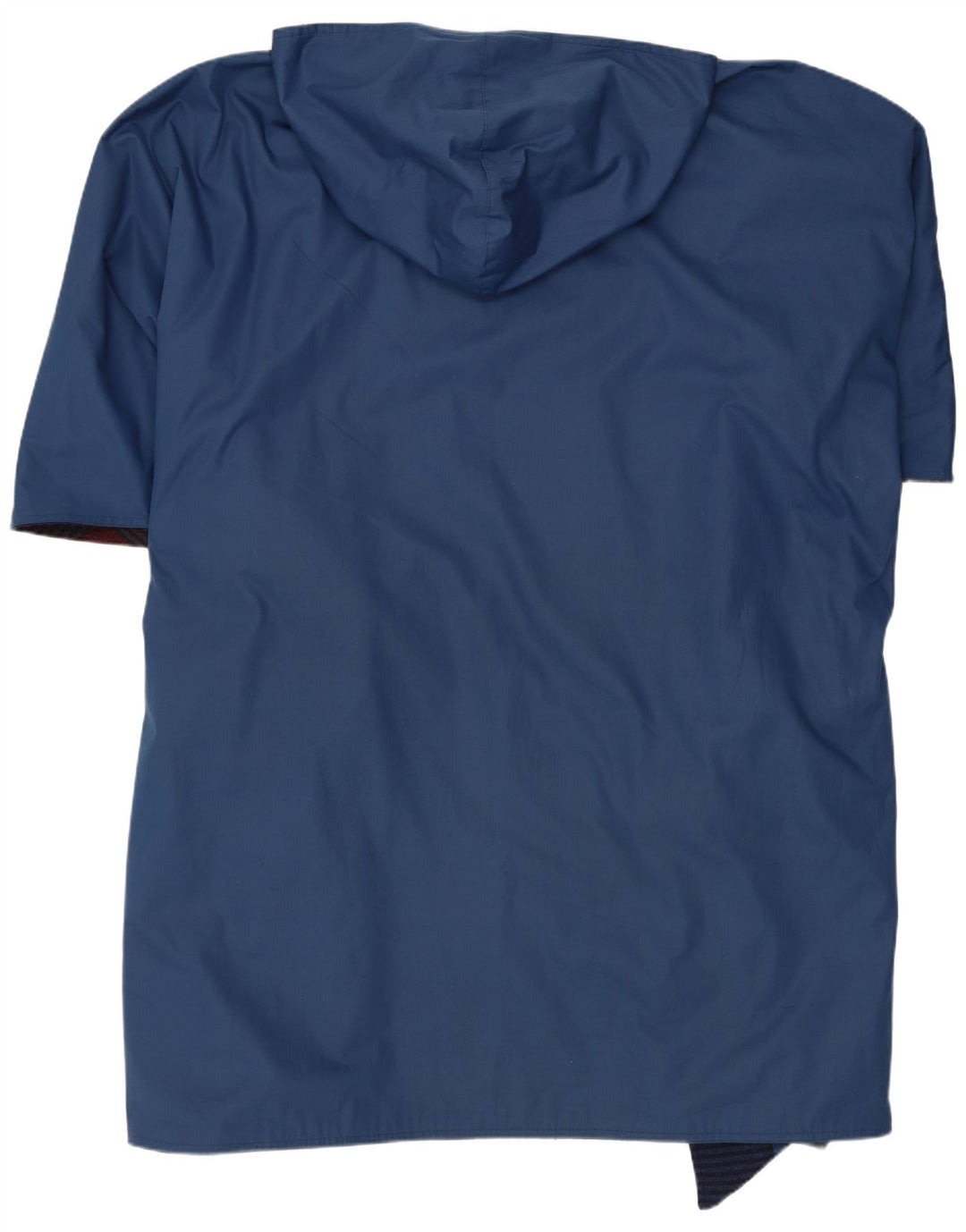 Vintage Damen Kapuzen-Poncho-Mantel IT 48 XL Marineblau