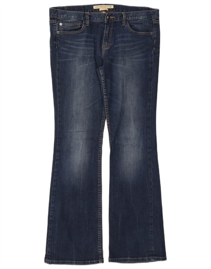 French Connection Damen Bootcut Flared Jeans US 16 2XL W38 L33 Blaue Baumwolle