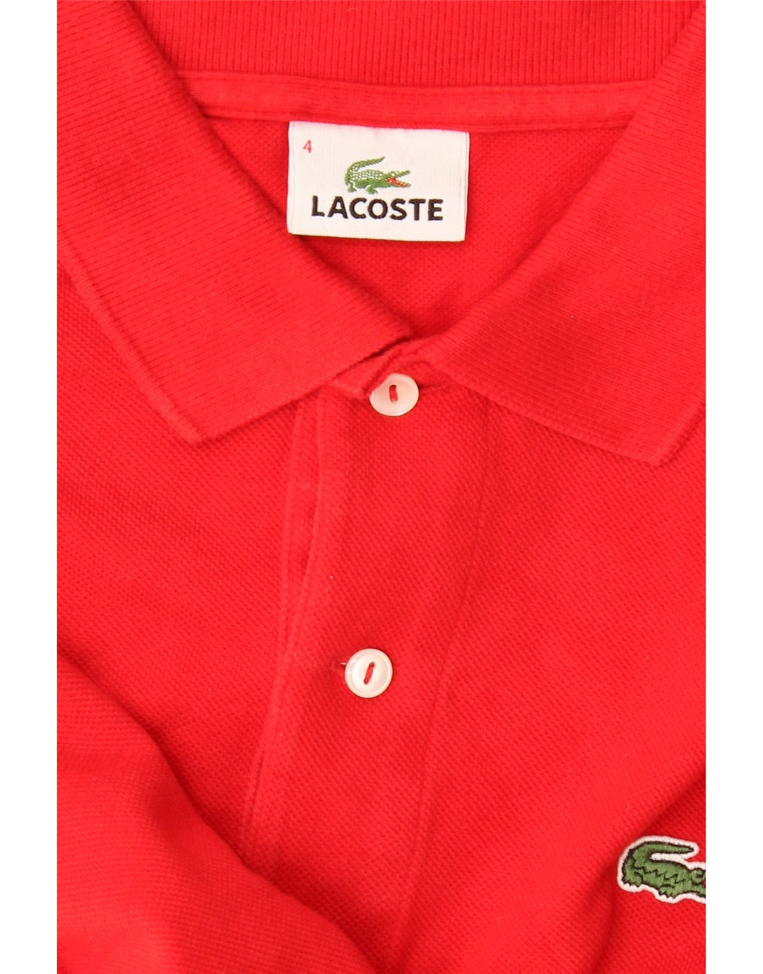 LACOSTE Herren-Poloshirt, Größe 4, mittelrot
