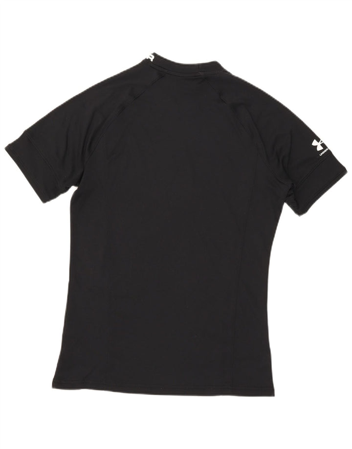 Under Armour Herren Heat Gear Graphic T-Shirt Top Mittelschwarzes Polyester