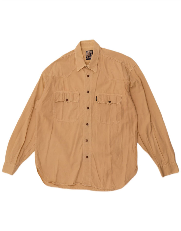 Casucci Herrenhemd mittelbeige Baumwolle