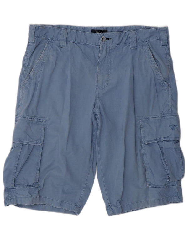 GANT Mens Cargo Shorts W34 Large Blue Cotton