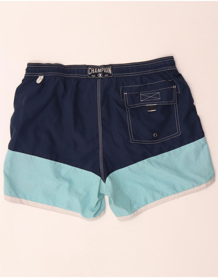 CHAMPION Herren-Badeshorts, groß, Marineblau, Farbblock