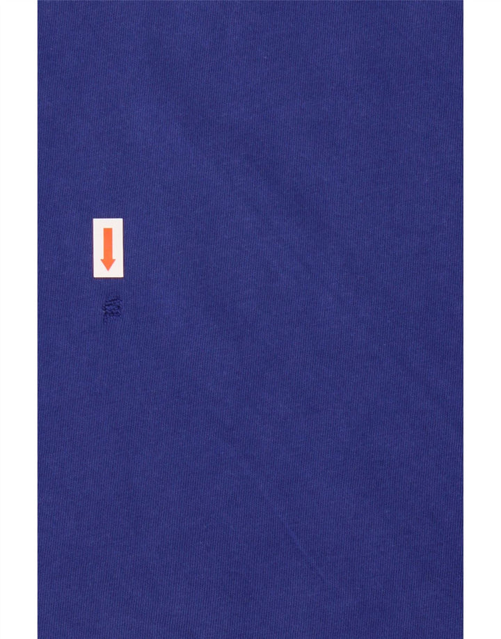Adidas Herren Grafik-T-Shirt aus mittelblauer Baumwolle